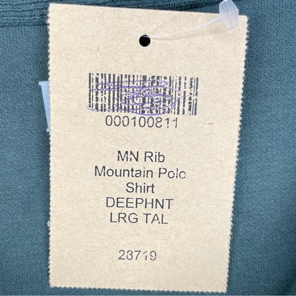 Duluth Trading Co Rib Long Sleeve Cotton Mountain Polo Shirt - Deep Hunter Green - Picture 13 of 13